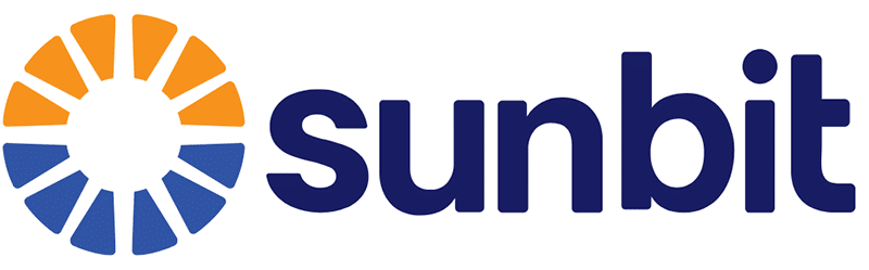 Sunbit logo featuring orange and blue circular design with company name.